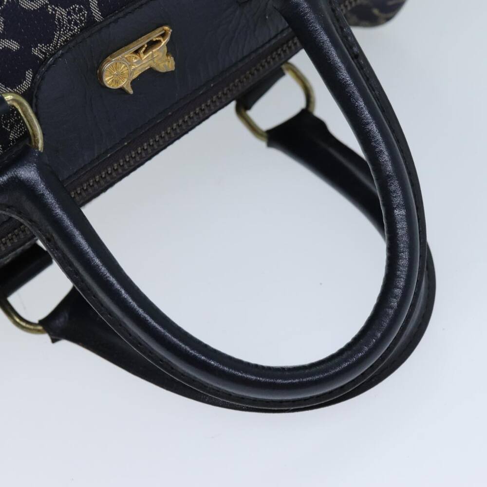 Celine C Macadam Canvas Hand Bag Navy - image 7